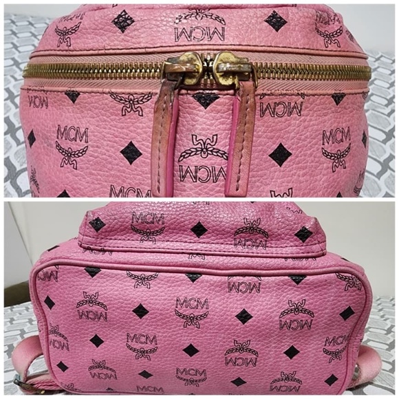 SOLD**Authentic MCM Visetos Side Studs Stark Backpack Pink - Picture 16 of 16